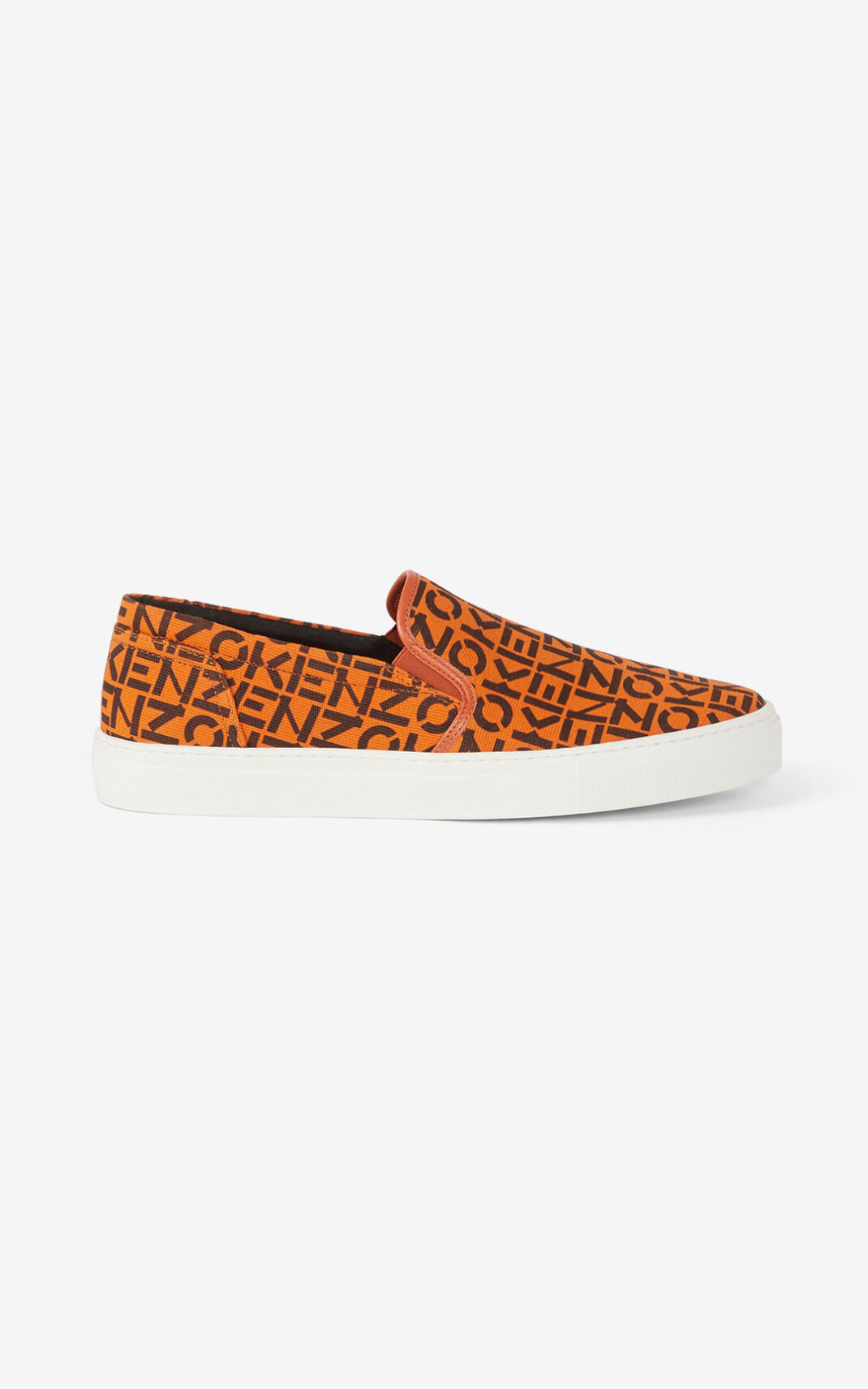 Kenzo K Skate Monogram laceless Tenisice Muške - Tamno Narančaste - Hrvatska CWLZHP458